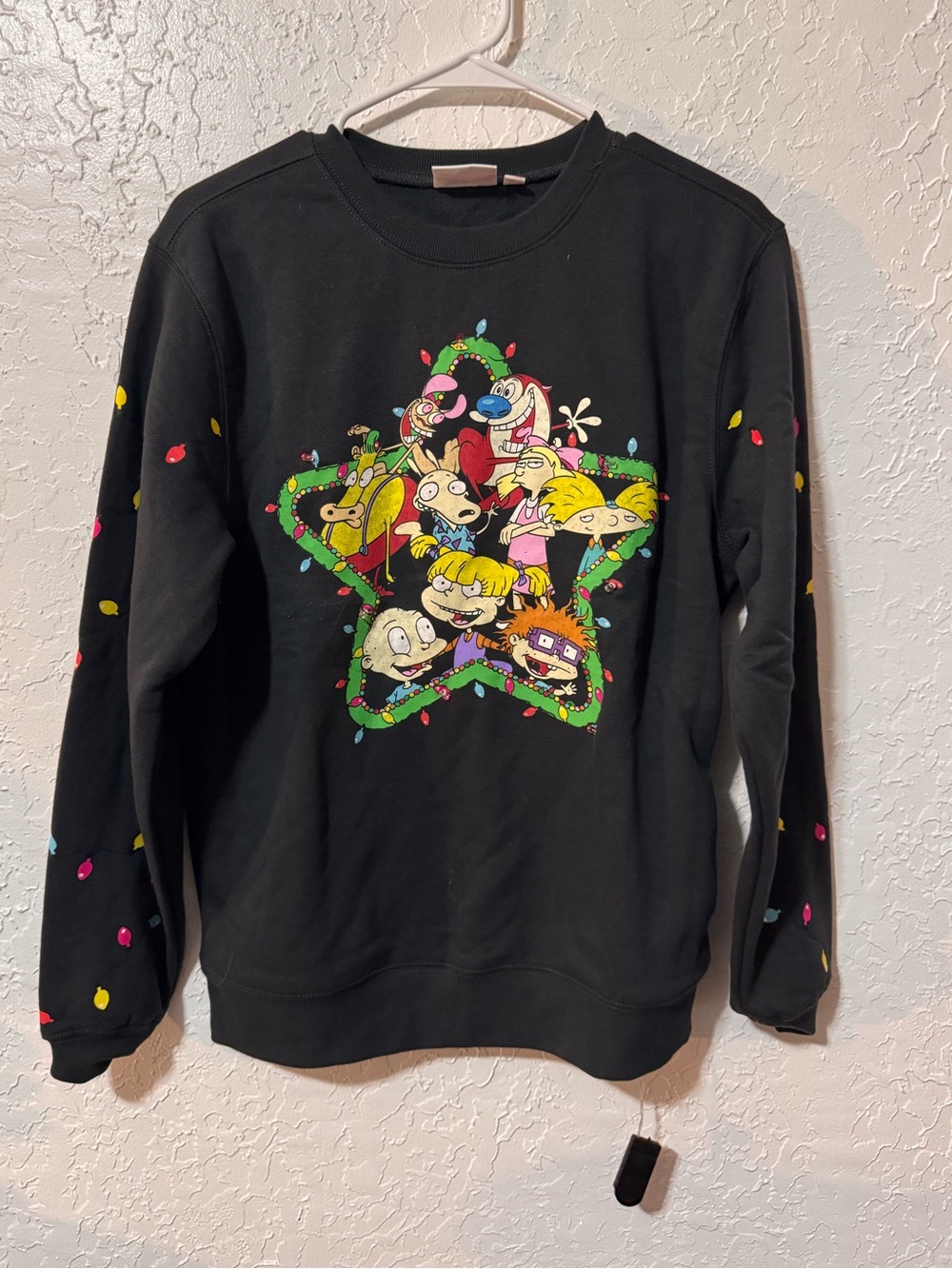 Nickelodeon Rugrats Women's Light Up Christmas Crewneck Sweatshirt Ugly Sweater